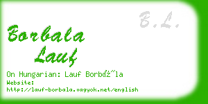 borbala lauf business card